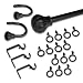 Elite Home Fashions 20-Piece Lindley Window Rod Set, Dark Chocolate, 48-Inch-by-84-Inch
