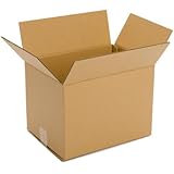 Pratt PRA0073 Recycled Corrugated Cardboard Single Wall Standard Box with C Flute, 14" Length x 10" Width x 6" Height, (Pack of 25)