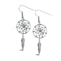 Sterling Silver Turquoise Dream-Catcher Earrings