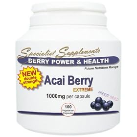 Acai Berry (DOUBLE STRENGTH) - 1000mg capsules (100 VegiCaps)