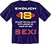 Sports : Fun T Shirt " Endlich 18 = SEX !!! " Gr&ouml;&szlig;en S - XXL