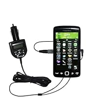 Unique Gomadic FM Transmitter with an integrated DC Auto Charger for the Blackberry Touch 9860 - Listen to music from the Touch 9860 on the FM Radio
