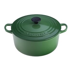 Fennel Green Enameled Cast-Iron 5-1/2-Quart Round French Oven by Le Creuset