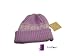 Lavender Purple Snowflake Holey Hat PONYTAIL Girls Womens Winter Beanie Long Hair