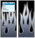 Metal Flames Design Decal Skin Sticker for Apple iPod nano 2G (2nd Generation) 2GB/ 4GB/ 8GB Player