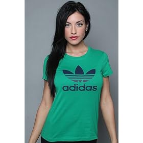Buy adidas The Trefoil Tee in Fairway Green and Dark Indigo,T-shirts for Women by adidas