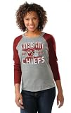 Kansas City Chiefs Women's Grey/Red Tri-Blend Long Sleeve Raglan T-Shirt &Atilde;&cent;?" Touch by Alyssa Milano