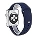 Apple Watch Band,Teslasz Soft Silicone Replacement Sports Wristbands Straps for Apple iWatch All Models (Dark blue 38 MM)
