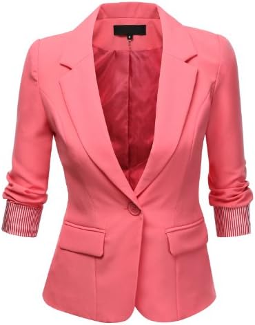 J.TOMSON Womens Classic Boyfriend Blazer