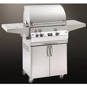 Fire Magic Gas Grills Aurora A530 Natural Gas All Infrared Grill With Single Side Burner On Cart by Fire Magic