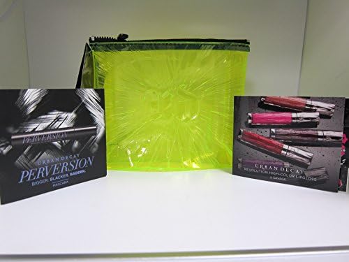 Urban_Decay Perversion Mascara + Revolution High-Color Lip Gloss Color-SAVAGEV + Distortion Stash Bag