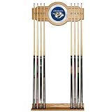 NHL Nashville Predators 2 piece Wood and Mirror Wall Cue Rac - Game Room Products By Category NHL Nashville Predators