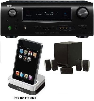 Denon AVR-1910 Receiver, ASD-11RK iPod Dock And Klipsch HDT1000 Speakers Bundle