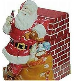 GIBSON Coca Cola COKE Santa by Chimney Cookie Jar by 