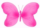 13 Dark Pink Swirl Glitter Butterfly nylon hanging ceiling wall baby nursery room wedding decor decoration