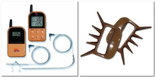 Maverick ET732 Long Range Wireless Dual 2 Probe BBQ Smoker Meat Thermometer Set +Camerons Products Man Claw