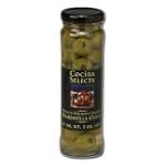 Cucina Selct Stuffed Olives, Anchovy, 3-Ounce Glass Jar (Pack of 4)