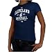 Cleveland Indians T Shirts : Majestic Cleveland Indians Ladies Navy Blue AC Classic T Shirts