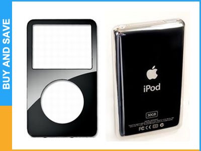 Electronics: White /Black Ipod Video 30g 60gb 80 G Front&back Cover Shell Panel Case