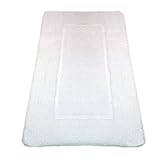 Graccioza Opulent Silk 24 by 39 Bath Rug, White