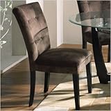 Matinee Parsons Chair with Chocolate Microfiber Seat [Set of 2]