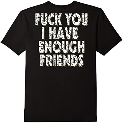 Men's F You I Full Friends T-shirt Large Black