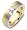 6mm Titanium & 14 Karat Yellow Gold Diamond Wedding Band Ring - 6.25