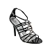 Rhinestone Dress Heel Sandal Black Patent