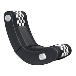 X Rocker 5171101 Drift Wireless 2.1 Sound Gaming Chair, Black/White Checkered Flag
