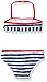 Jantzen Girls' Nautical Striped Bikini Swimsuit with Bow
