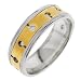 Charles two tone Mens wedding Promise ring band