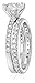 Amazon Collection Platinum-Plated Sterling Silver Swarovski Zirconia Ring Set
