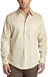 Arrow Men's Wrinkle Free Fitted Herringbone Long Sleeve
