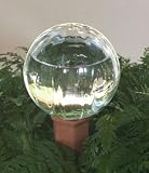 8100 Clear Fluted Glass Watering Globe w/ Plant Nanny -- Set of 3