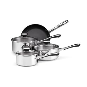 Prestige Cook 'n' Look Cookware Saucepan Set, 4 Piece