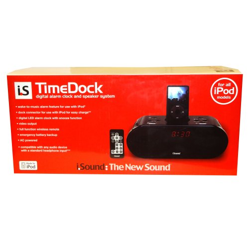 i.Sound Time Dock Alarm Clock (Black)