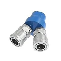 Amico Air Compressor Fitting Metal 2 Splitter Adapter Connector Coupler
