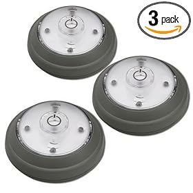 Rite Lite LPL623 5 LED Puck Light 3 Pack - Grey