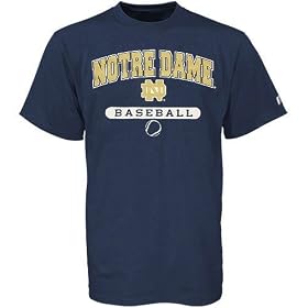 Russell Notre Dame Fighting Irish Navy Blue Baseball T-shirt