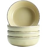 Rachael Ray 4 Piece Cucina Dinnerware Stoneware Fruit Bowl Set, Almond Cream