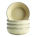 Rachael Ray Cucina Dinnerware 4-Piece Stoneware Fruit Bowl Set, Almond Cream