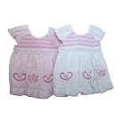 Baby Girl Embroidered Short Sleeve Dress, Pants and Headband Clothing Set