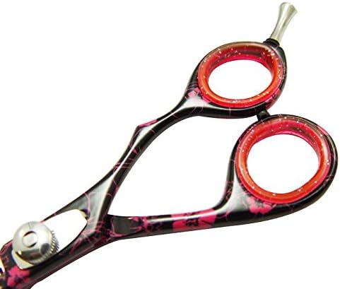 5.5 Inch Pink Flower Hair Thinner Shears Cutting 31-t Thinning Scissors Saira Pro Fr35