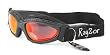 Rayzor Professional UV400 Gun Metal Grey 2 In 1 Padded Sports Sunglasses / Goggles, With a Red Iridium Mirrored Anti-Glare Clarity Lens and a Detachable Elasticated Headband.