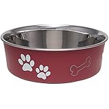 Loving Pets Bella Bowl for Pets, Small, 1-Pint, Merlot
