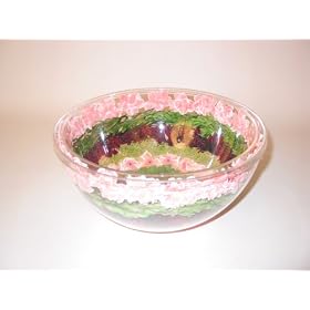Acrylic Floral Salad Bowl by Alpac of France
