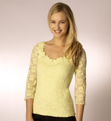 Per Una &frac34; Sleeve Pretty Lace Top clothing