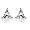 Triangle Shape Trillion Cut Diamond CZ Basket Set Silver Stud Earrings (0.75ct. 5mm)