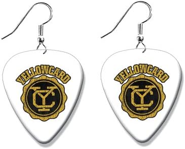 Yellowcard Guitar Pick Plectrum Playable Earrings Collection A