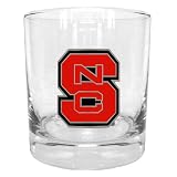 North Carolina State Wolfpack NCAA Double Rocks Glass